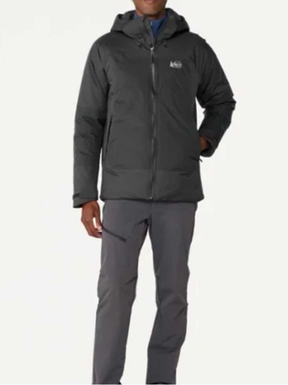 NWOT!! REI Co-op Stormhenge 850 Down Hybrid HydroWall Jacket Men's All Black XXL